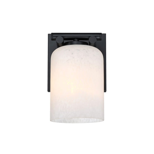 Designers Fountain Bluestone Ridge 1Lt 6" Sconce, BLK/Etched Cloud