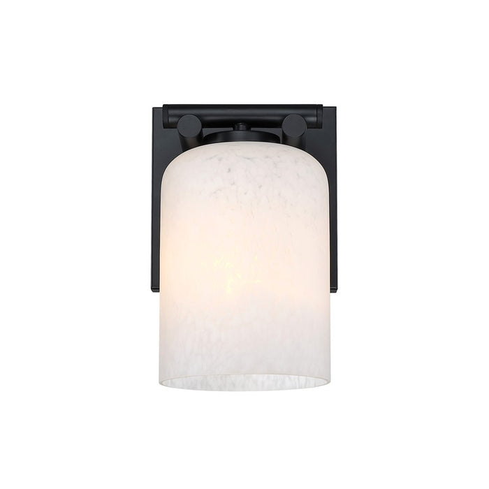 Designers Fountain Bluestone Ridge 1Lt 6" Sconce, BLK/Etched Cloud