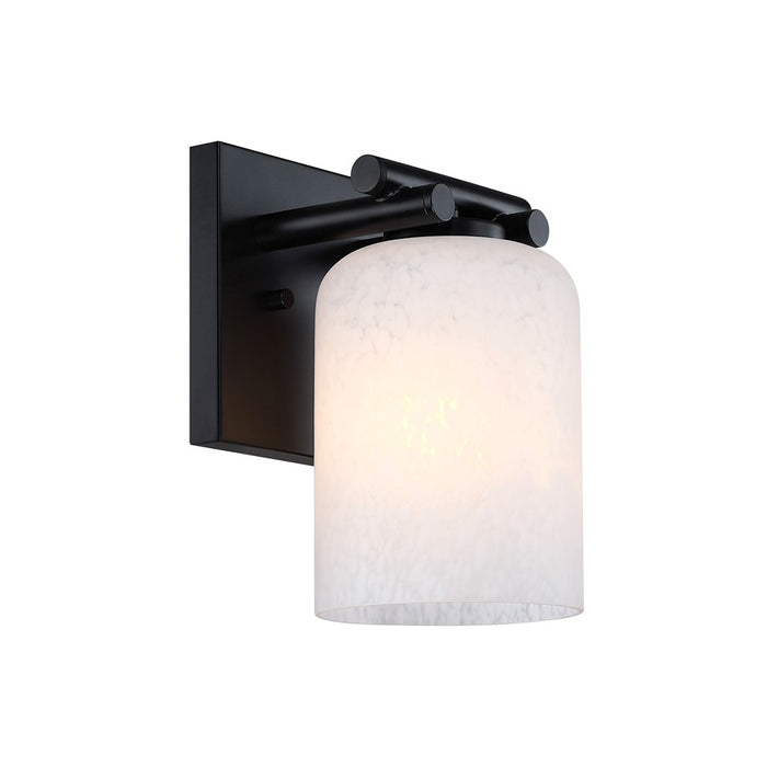 Designers Fountain Bluestone Ridge 1Lt 6" Sconce, BLK/Etched Cloud