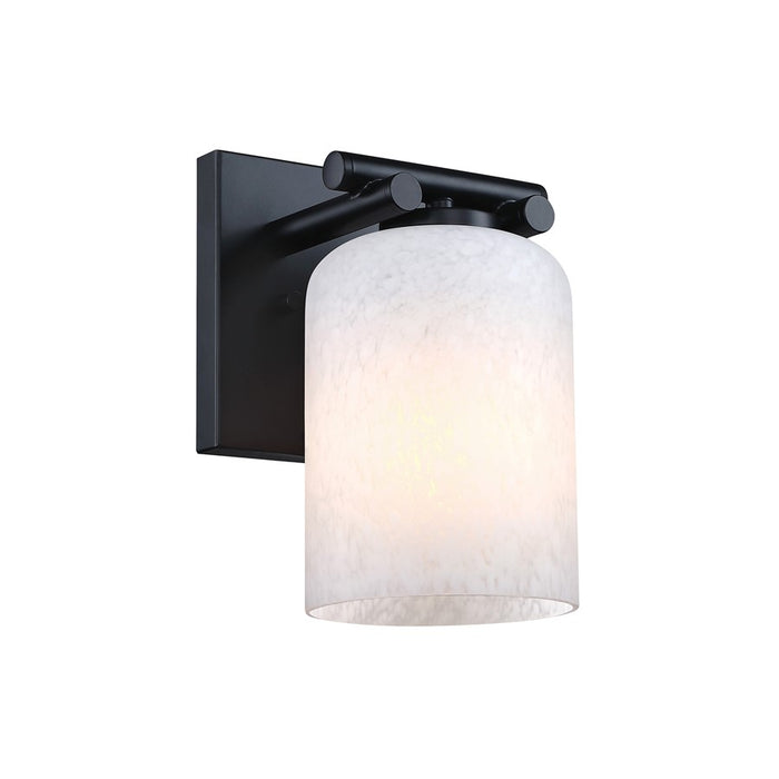 Designers Fountain Bluestone Ridge 1Lt 6" Sconce, BLK/Etched Cloud