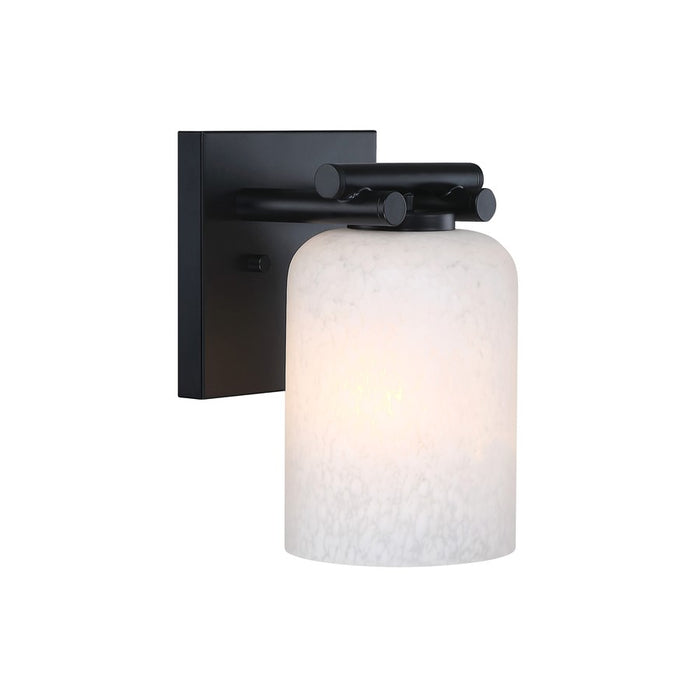 Designers Fountain Bluestone Ridge 1Lt 6" Sconce, BLK/Etched Cloud