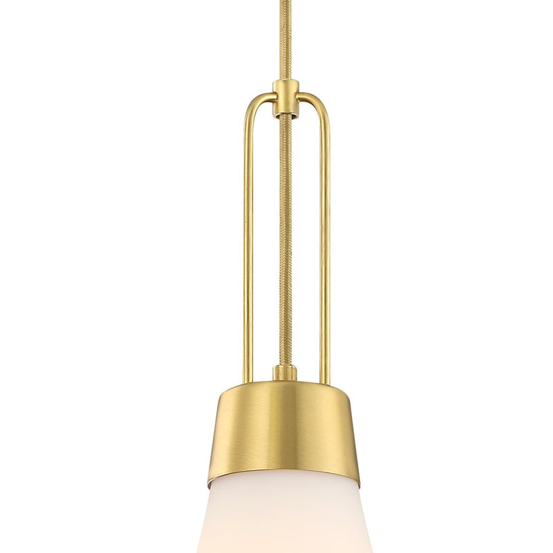 Designers Fountain Evergreen Oasis 1Lt 12" Pendant, Gold/Opal