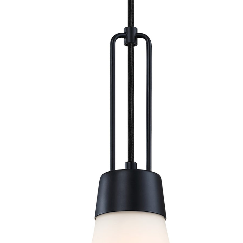 Designers Fountain Evergreen Oasis 1Lt 12" Pendant, BLK/Opal