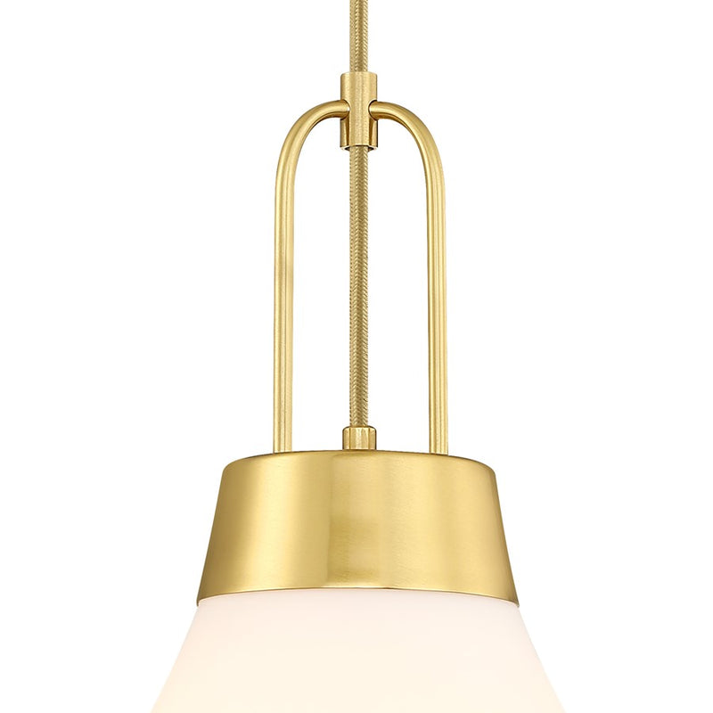 Designers Fountain Evergreen Oasis 1Lt 18" Pendant, Gold/Opal