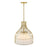 Designers Fountain Evensong 1Lt 16" Bell Pendant, Gold/Opal