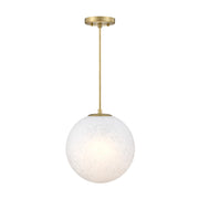 Designers Fountain Pixie 1Lt 12" Globe Pendant, Gold/Etched Cloud - D342M-12P-BG