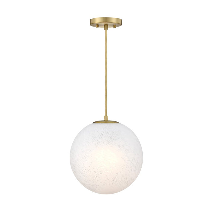 Designers Fountain Pixie 1Lt 12" Globe Pendant, Gold/Etched Cloud - D342M-12P-BG