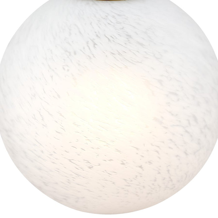 Designers Fountain Pixie 1Lt 12" Globe Pendant, Gold/Etched Cloud