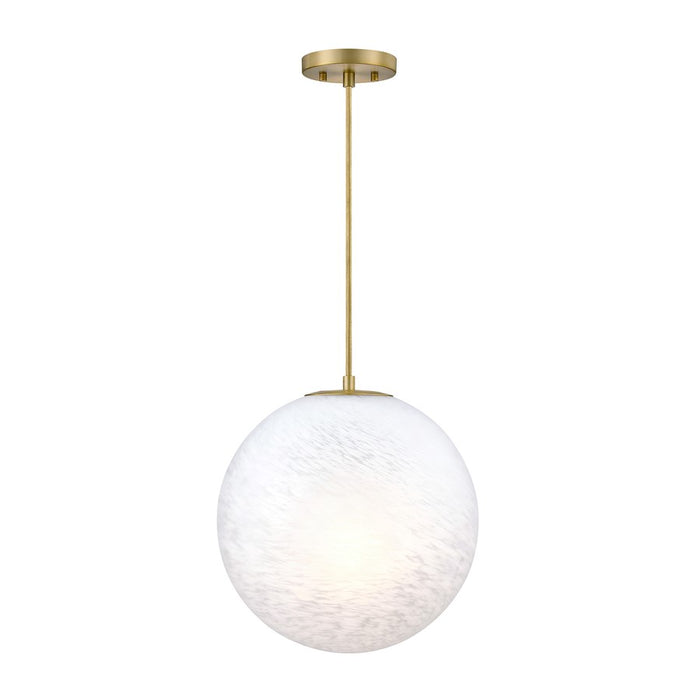 Designers Fountain Pixie 1Lt 14" Globe Pendant, Gold/Etched Cloud - D342M-14P-BG