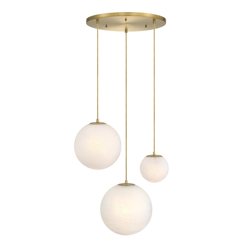 Designers Fountain Pixie 3Lt Chandelier, Gold/Etched Cloud - D342M-3CHD-BG
