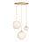 Designers Fountain Pixie 3Lt Chandelier, Gold/Etched Cloud - D342M-3CHD-BG