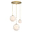 Designers Fountain Pixie 3Lt Chandelier, Gold/Etched Cloud