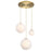 Designers Fountain Pixie 3Lt Chandelier, Gold/Etched Cloud