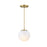 Designers Fountain Pixie 1Lt 7" Globe Pendant, Gold/Etched Cloud - D342M-7P-BG