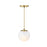 Designers Fountain Pixie 1Lt 7" Globe Pendant, Gold/Etched Cloud