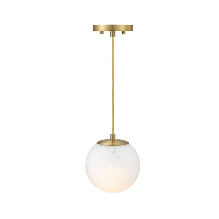 Designers Fountain Pixie 1Lt 7" Globe Pendant, Gold/Etched Cloud