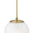 Designers Fountain Pixie 1Lt 7" Globe Pendant, Gold/Etched Cloud