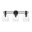 Designers Fountain Astra 3Lt 24" Vanity, Black/Clear Ice - D343C-3B-MB
