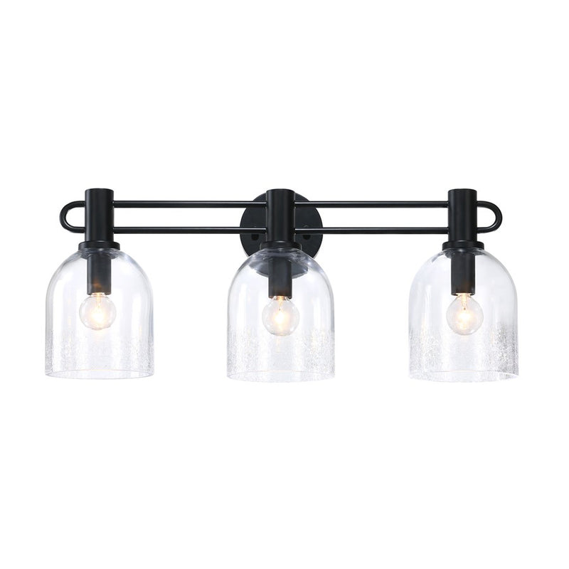 Designers Fountain Astra 3Lt 24" Vanity, Black/Clear Ice