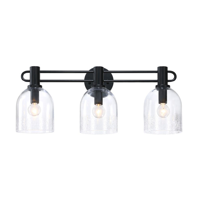 Designers Fountain Astra 3Lt 24" Vanity, Black/Clear Ice