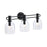 Designers Fountain Astra 3Lt 24" Vanity, Black/Clear Ice