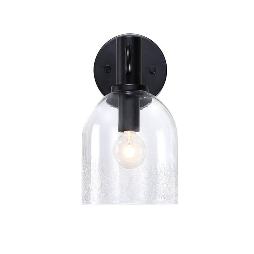 Designers Fountain Astra 1Lt 5.5" Wall Sconce, Black/Clear Ice - D343C-WS-MB