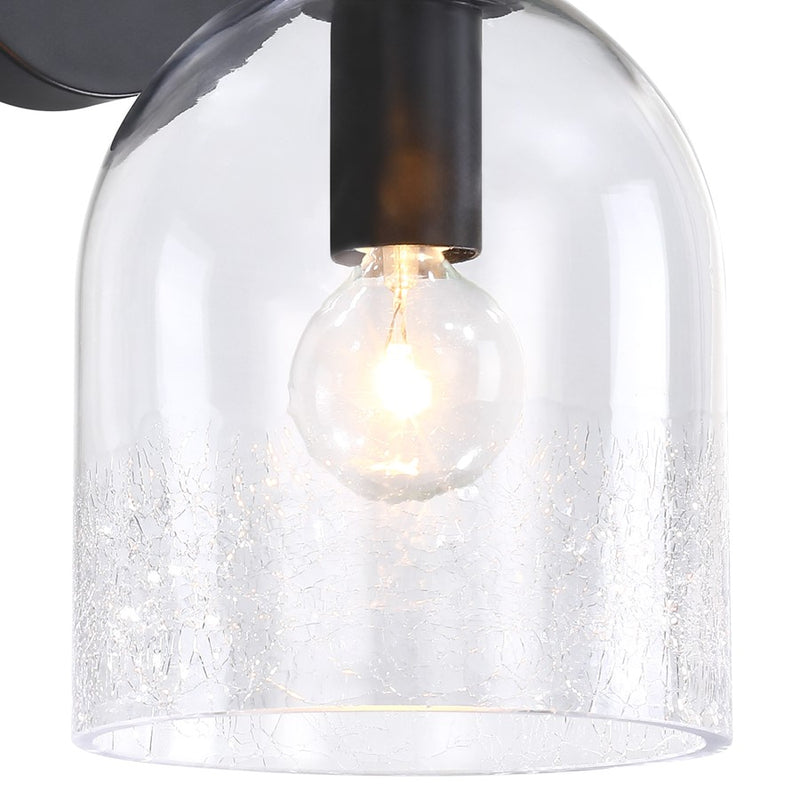 Designers Fountain Astra 1Lt 5.5" Wall Sconce, Black/Clear Ice