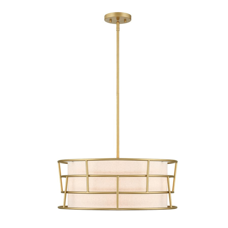 Designers Fountain Aria Falls 3Lt 22" Drum Pendant, Golden Mist - D344M-22P-GM