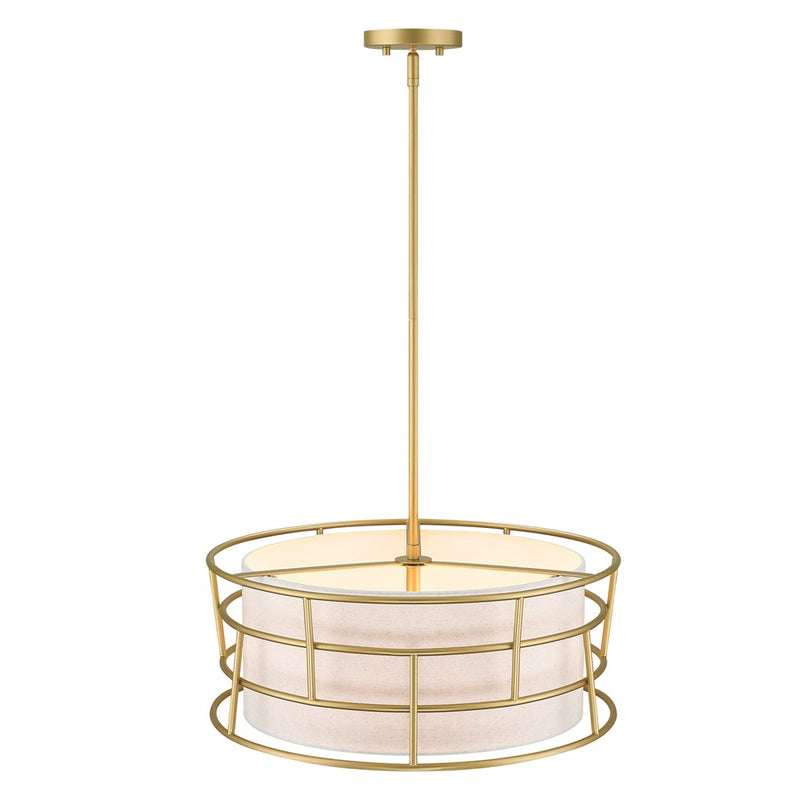 Designers Fountain Aria Falls 3Lt 22" Drum Pendant, Golden Mist