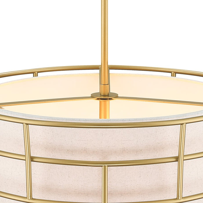 Designers Fountain Aria Falls 3Lt 22" Drum Pendant, Golden Mist
