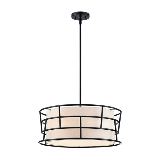 Designers Fountain Aria Falls 3Lt 22" Drum Pendant, Black