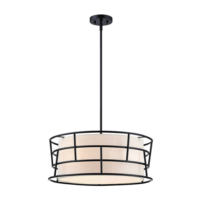 Designers Fountain Aria Falls 3Lt 22" Drum Pendant, Black