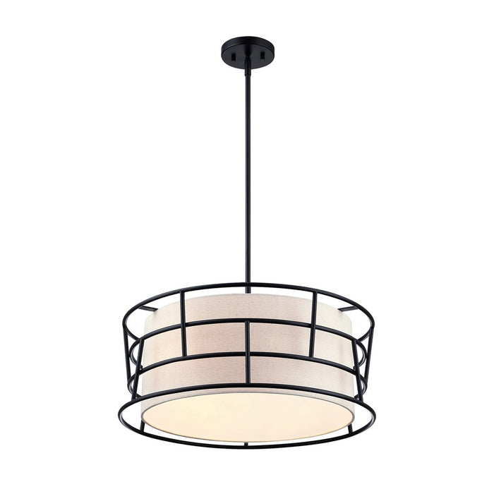 Designers Fountain Aria Falls 3Lt 22" Drum Pendant, Black