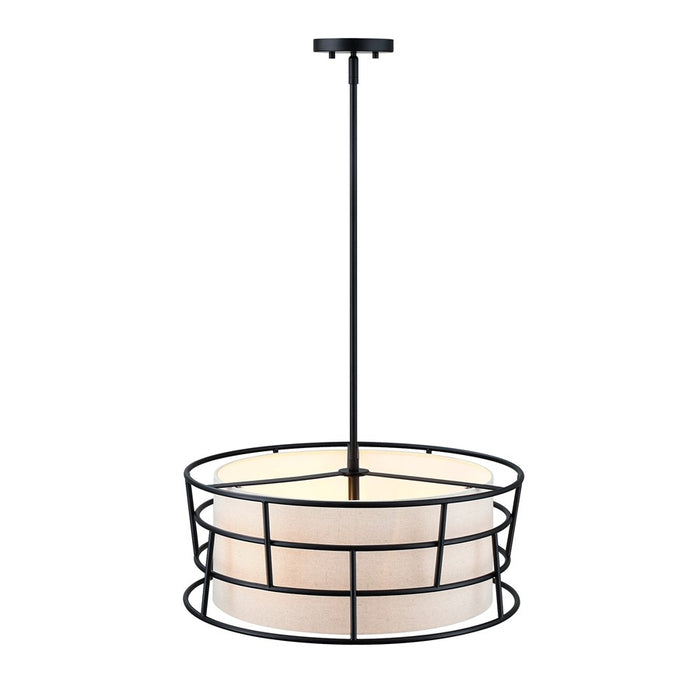 Designers Fountain Aria Falls 3Lt 22" Drum Pendant, Black