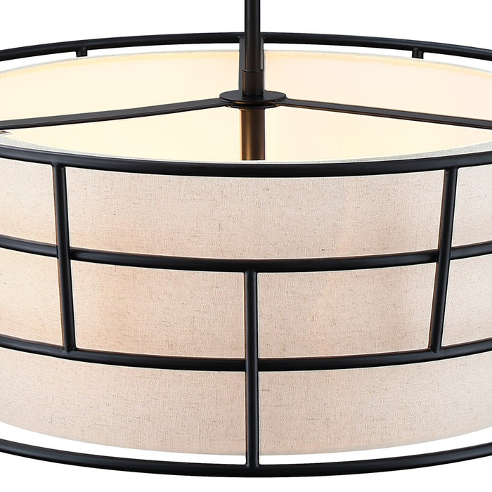 Designers Fountain Aria Falls 3Lt 22" Drum Pendant, Black