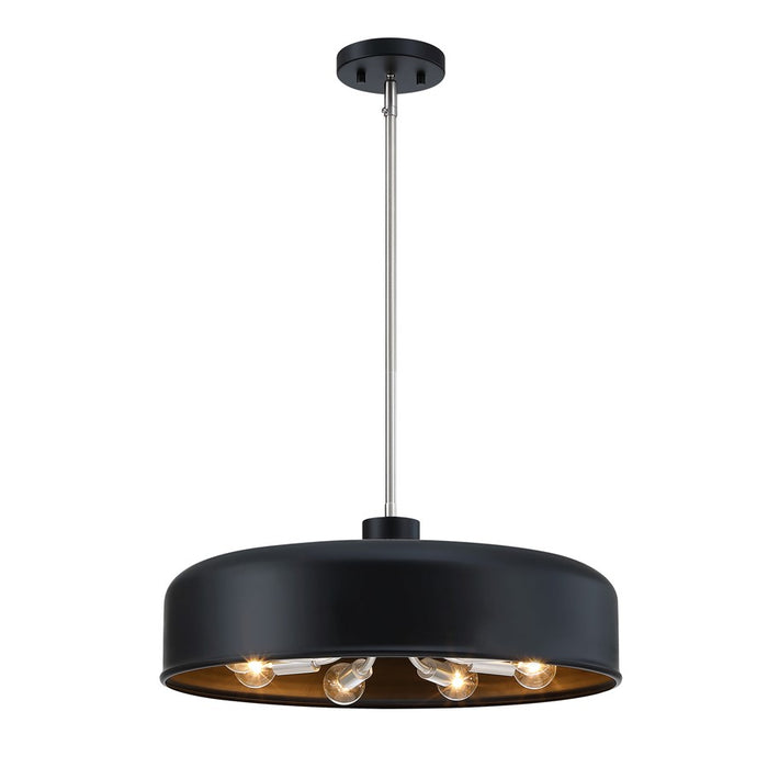 Designers Fountain Forbidden Springs 8Lt Down Pendant, BLK/BLK
