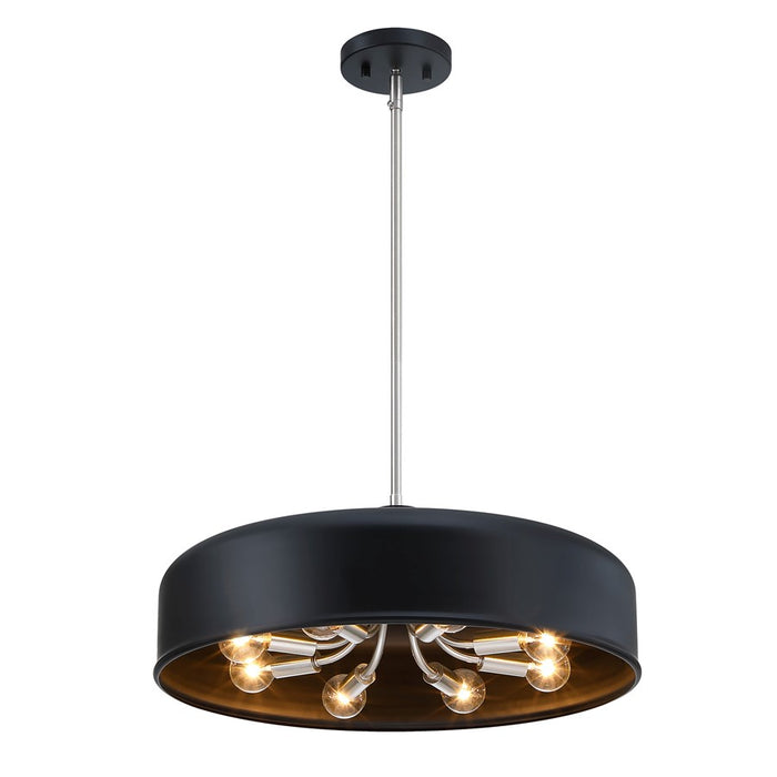 Designers Fountain Forbidden Springs 8Lt Down Pendant, BLK/BLK