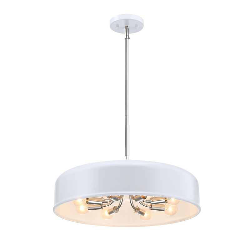 Designers Fountain Forbidden Springs 8Lt Down Pendant, White