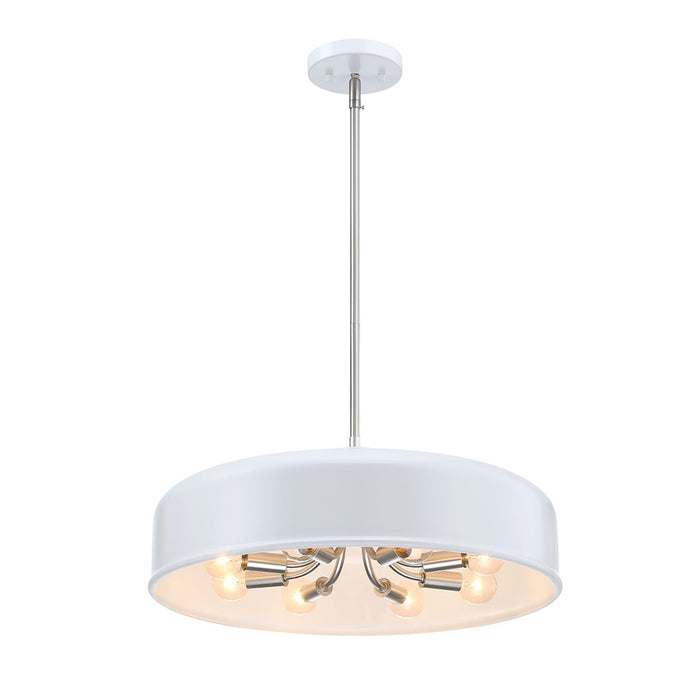 Designers Fountain Forbidden Springs 8Lt Down Pendant, White