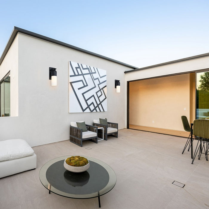 Designers Fountain Ever Spring 1Lt 22" Outdoor Wall, BLK/Opal