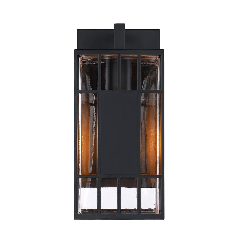 Designers Fountain Edgehill 1Lt 14" Outdoor Wall, Black/Clear - D351M-14EW-BK