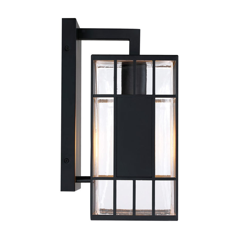 Designers Fountain Edgehill 1Lt 14" Outdoor Wall, Black/Clear