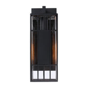 Designers Fountain Edgehill 1Lt 18" Outdoor Wall, Black/Clear - D351M-18EW-BK