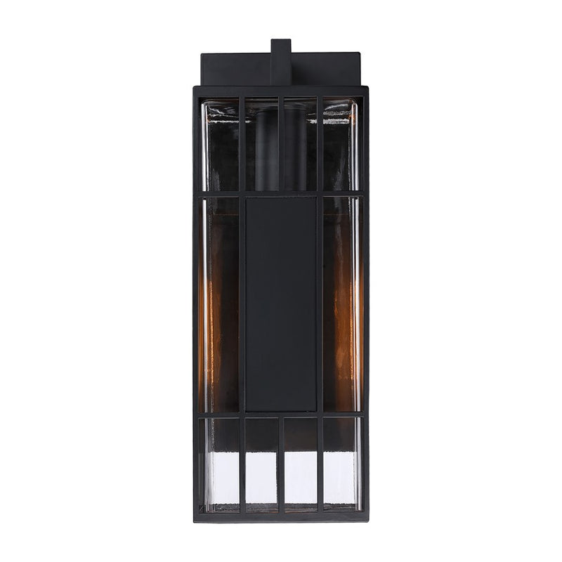 Designers Fountain Edgehill 1Lt 18" Outdoor Wall, Black/Clear - D351M-18EW-BK