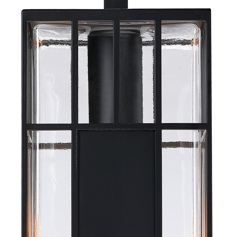 Designers Fountain Edgehill 1Lt 18" Outdoor Wall, Black/Clear