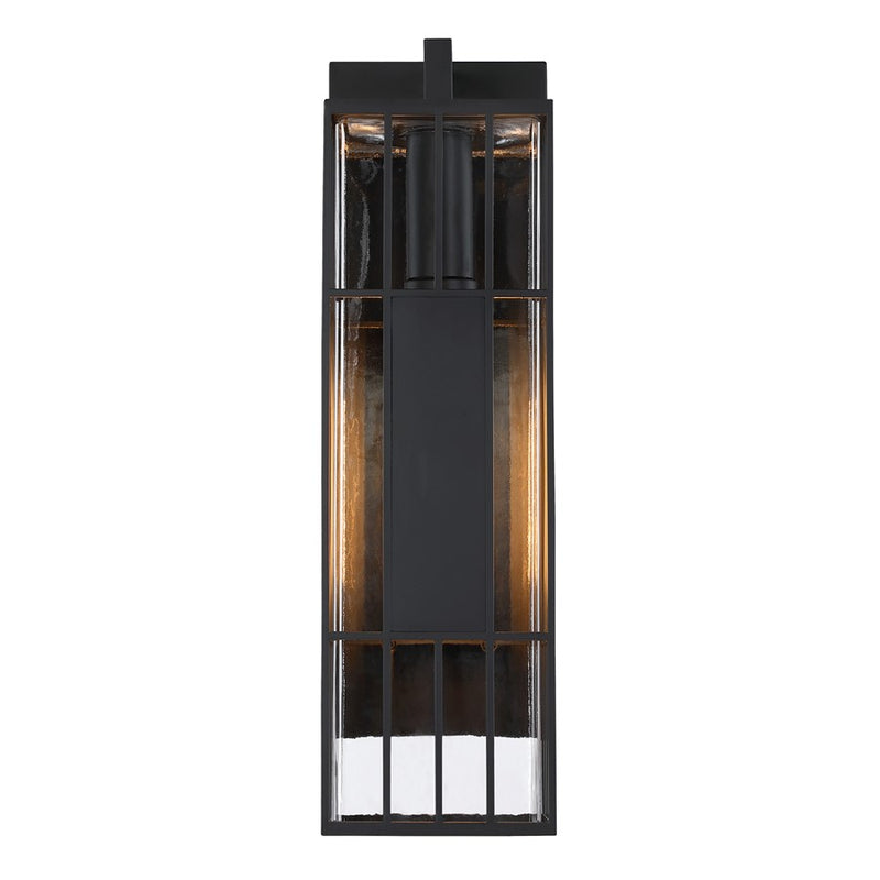 Designers Fountain Edgehill 1Lt 22" Outdoor Wall, Black/Clear - D351M-22EW-BK