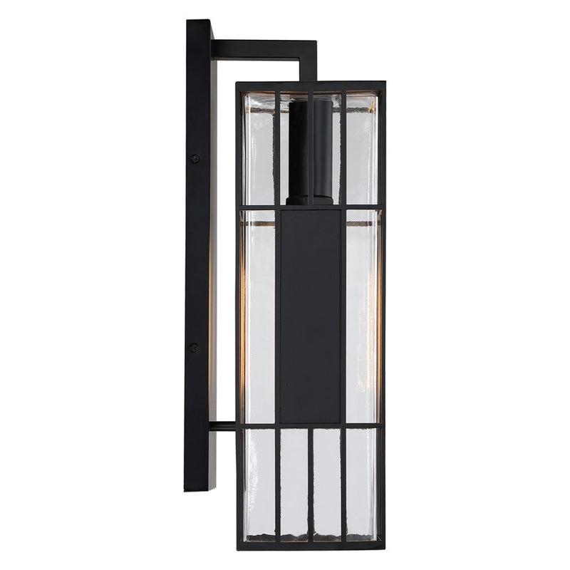 Designers Fountain Edgehill 1Lt 22" Outdoor Wall, Black/Clear
