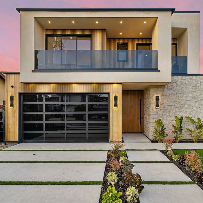 Designers Fountain Edgehill 1Lt 22" Outdoor Wall, Black/Clear