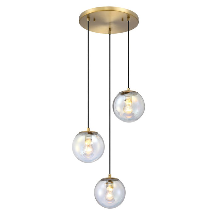 Designers Fountain Neva 3Lt Chandelier, Gold/Clear Iridescent