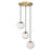 Designers Fountain Neva 3Lt Chandelier, Gold/Clear Iridescent